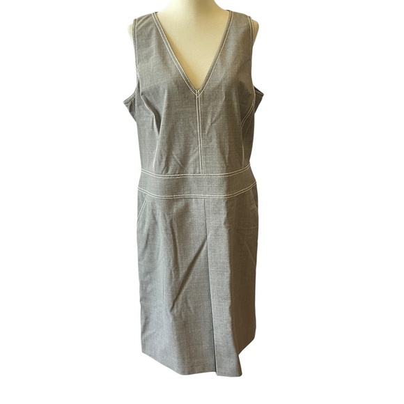 WORTH NY DRESS 14 WOOL BLD CAREER SHEATH MINIMALIST CLASSIC PROFESSIONAL SLEEK - Picture 1 of 12